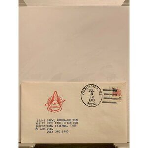 STS-1 Crew Young-Crippen Visit NASA Facilities Inspection External Tank Cover Ju